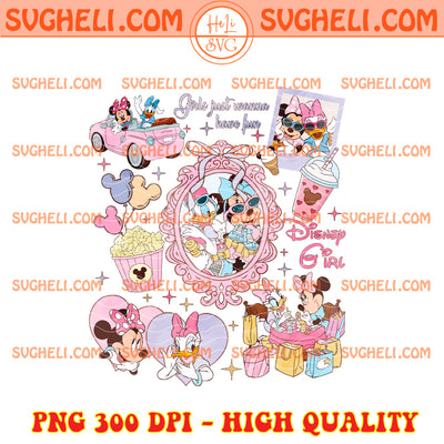 Minnie & Daisy Summer Girls Just Wanna Have Sun Png