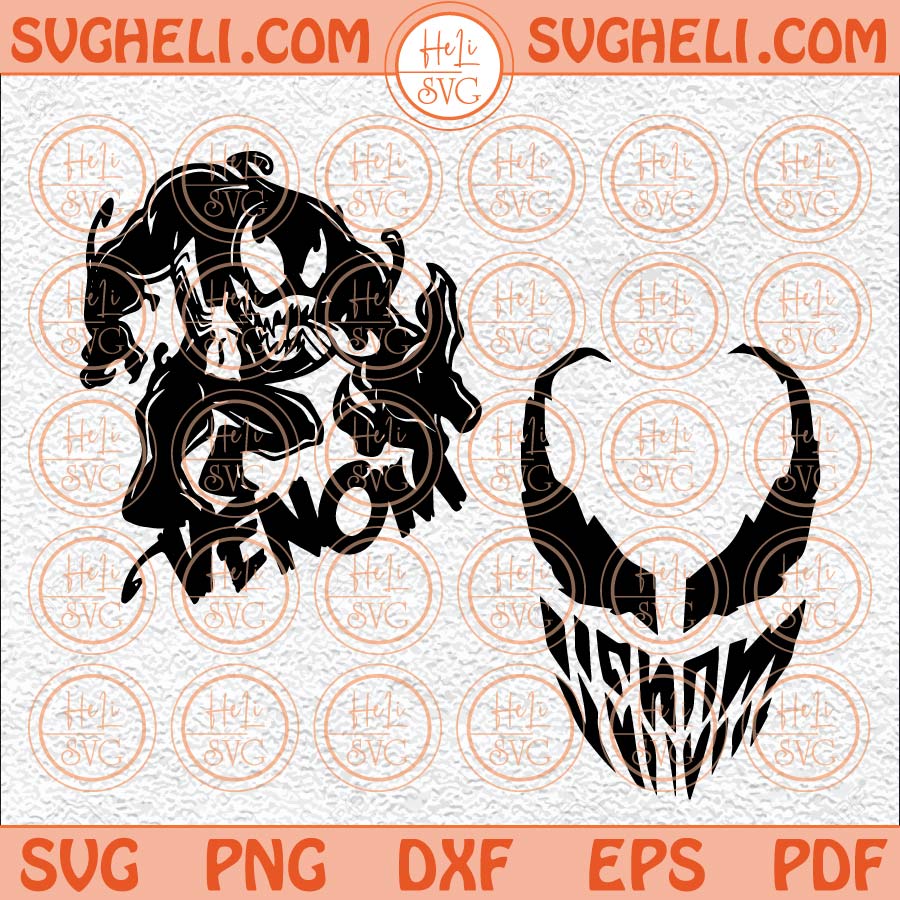 Monster Face Venom Bundle Svg Venom Svg Spiderman Svg Marvel Svg