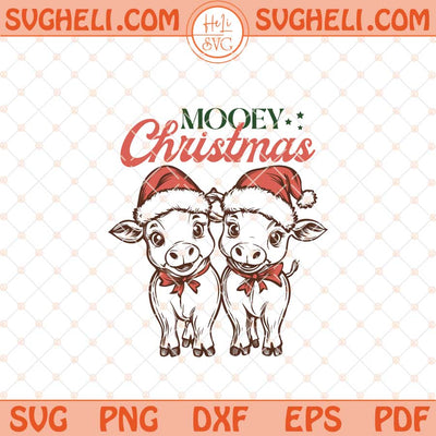 Mooey Christmas Svg Mooey Christmas Cow Lover Club Svg Png Dxf Eps Files