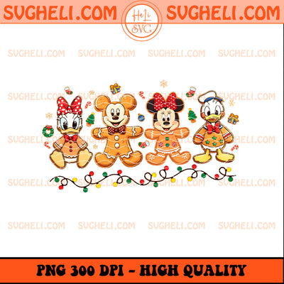 Mouse and Friends Christmas Gingerbread Png