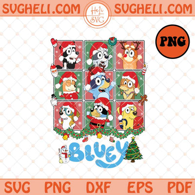 Movie Christmas Cartoon Png Christmas Family Png Bluey Png Sublimation Files