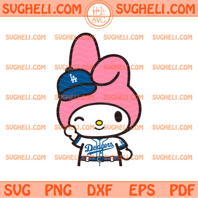 My Melody LA Dodgers Baseball Svg My Melody Dodgers Svg