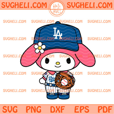 My Melody LA Dodgers Baseball Svg My Melody LA Dodgers Svg