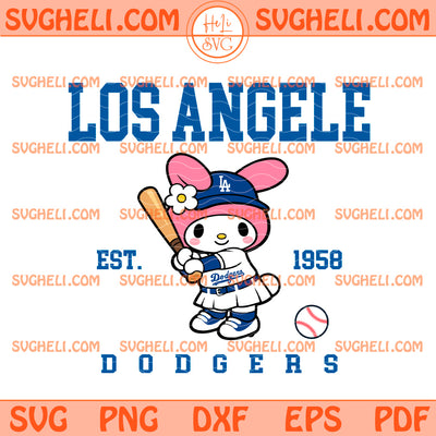 My Melody Los Angeles Dodgers EST 1958 Svg My Melody LA Svg
