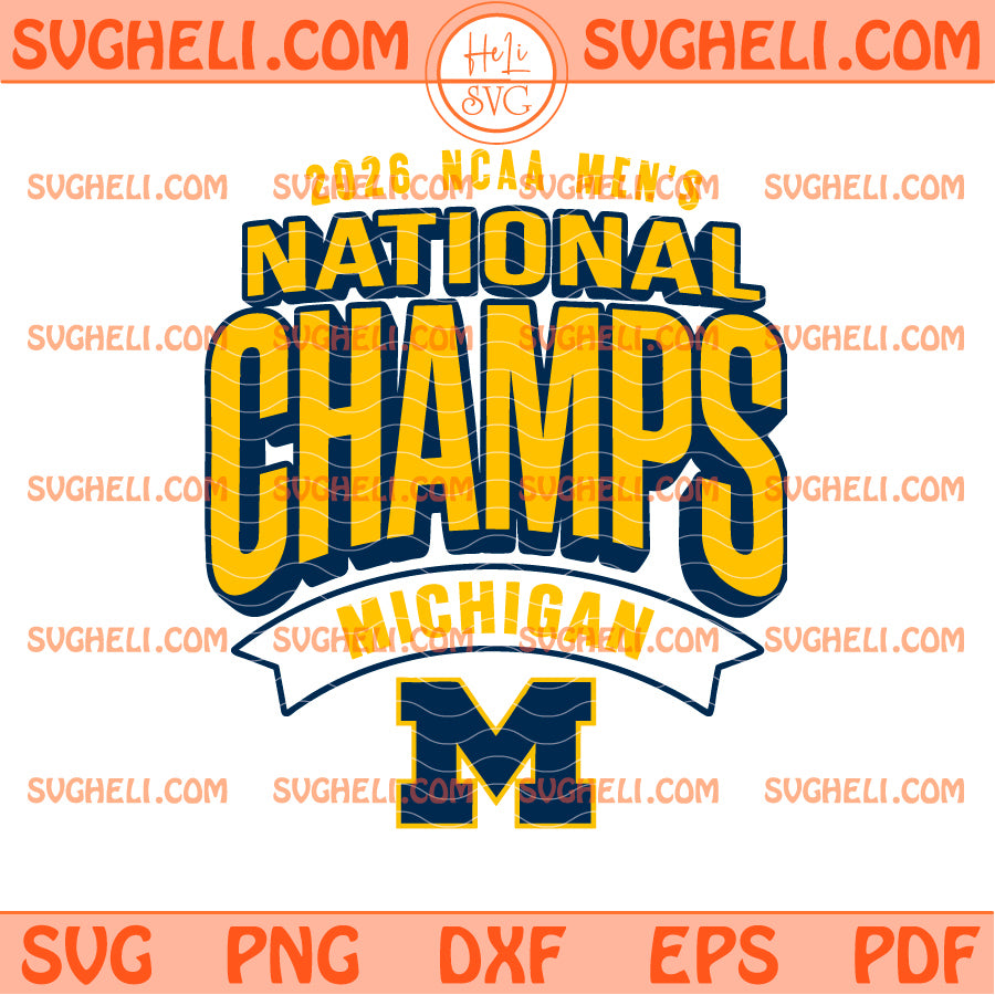 NCAA Men's National Champs Michigan Svg NCAA Michigan Svg