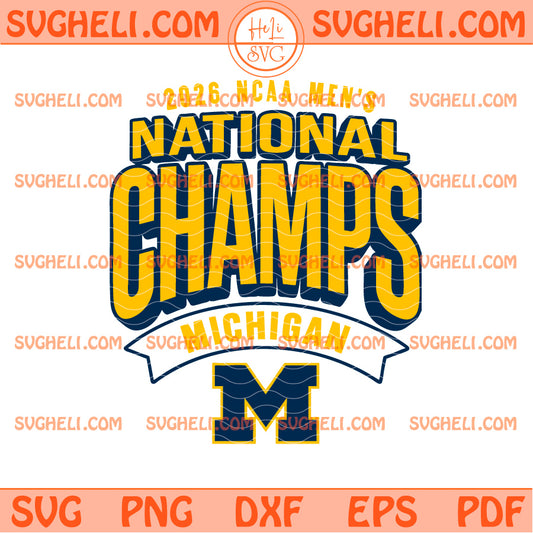 NCAA Men's National Champs Michigan Svg NCAA Michigan Svg