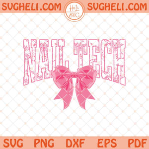 Nail Tech Floral Toile Pink Water Color Coquette Bow Svg Png Dxf Eps Files