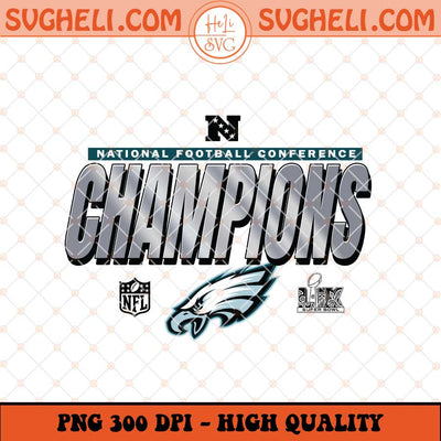 National Football Conference Champions Eagles Football Png Sublimation Files