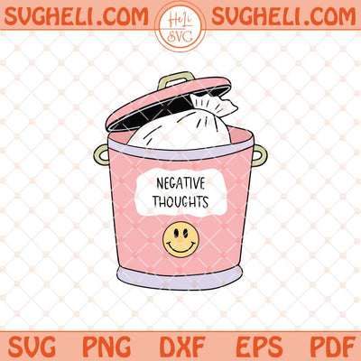 Negative Thoughts Svg Trendy Svg Retro Smiley Face Svg Png Dxf Eps Files