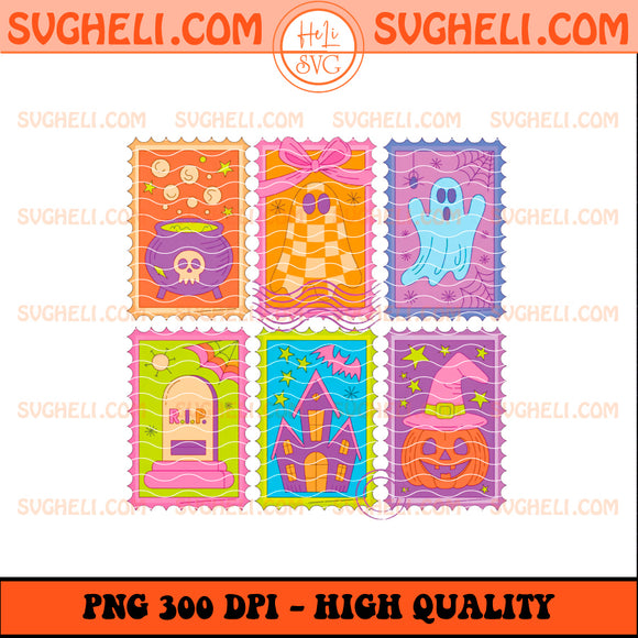 Neon Halloween Stamp Bow Png Girly Halloween Stamps Png
