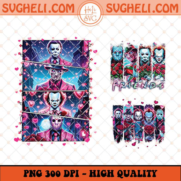 Neon Horror Valentine Png Bundle Valentine Horror Png Sublimation Files