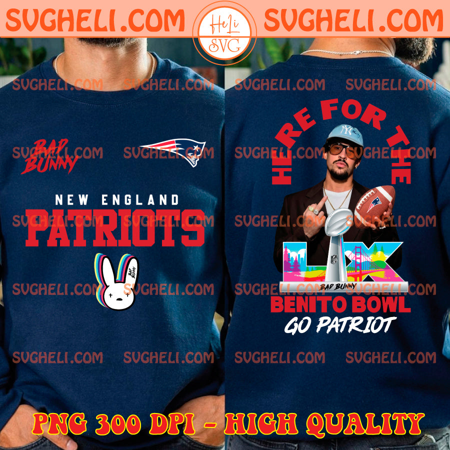 New England Patriots Bad Bunny SuperBowl LX Png Patriots Png