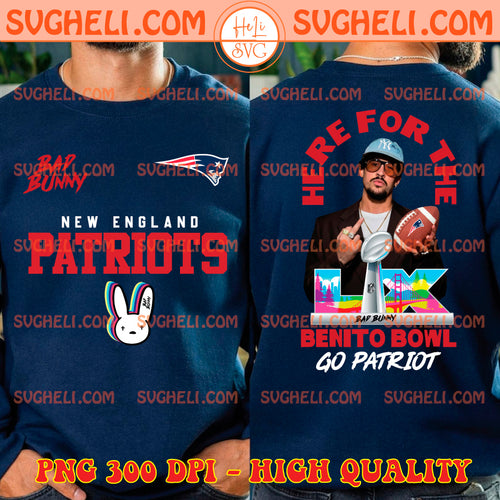 New England Patriots Bad Bunny SuperBowl LX Png Patriots Png