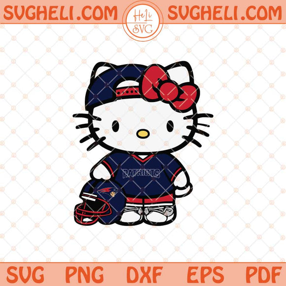 New England Patriots Hello Kitty Svg New England Football Svg Png Dxf Eps Files