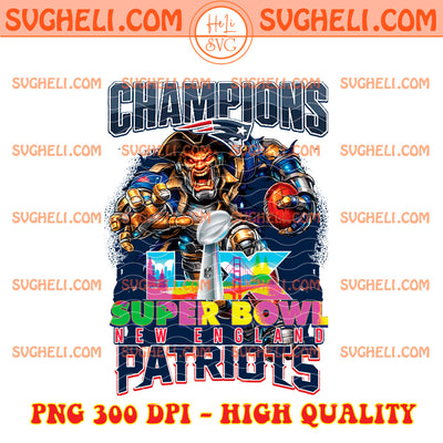 New England Patriots Mascot Champions Super Bowl LX Png