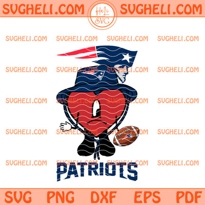 New England Patriots NFL Bad Bunny Heart Svg Patriots Svg