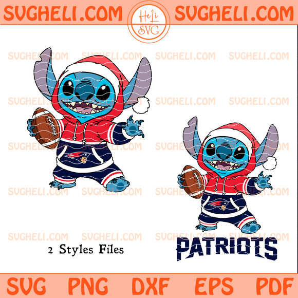 New England Patriots Stitch Football Christmas Svg