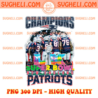 New England Patriots Super Bowl LX 2026 Champions Png