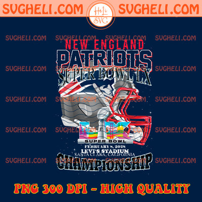 New England Patriots Super Bowl LX Champions Png