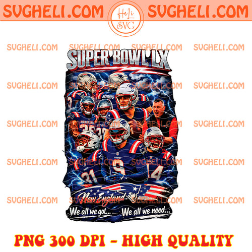 New England Patriots Team Champions Super Bowl LX Png