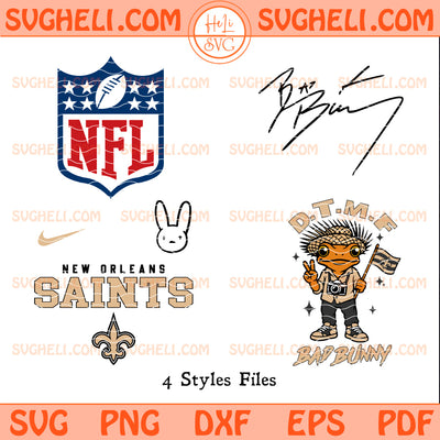 New Orleans Saints NFL Bad Bunny Svg New Orleans Saints Svg
