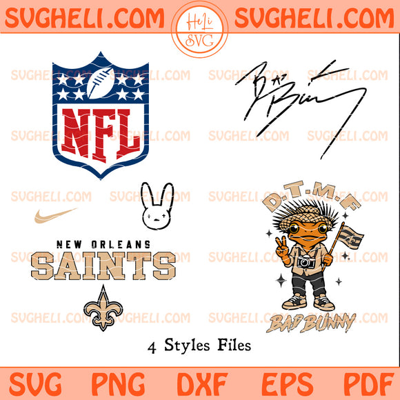 New Orleans Saints NFL Bad Bunny Svg New Orleans Saints Svg