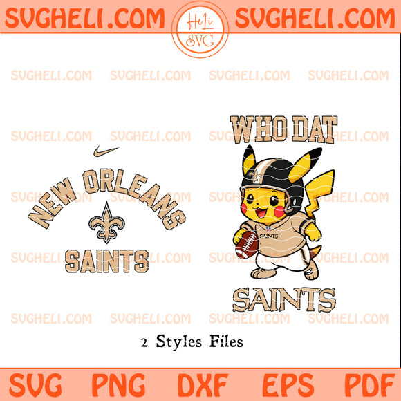 New Orleans Saints Pikachu NFL Svg New Orleans Saints Svg