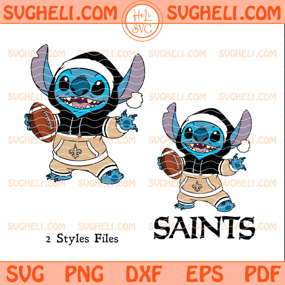 New Orleans Saints Stitch Football Christmas Svg