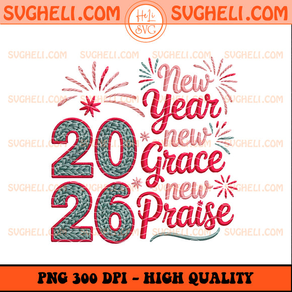 New Year New Grace New Praise Knitted Yarn Art Png