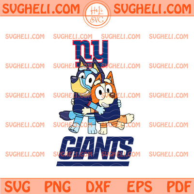 New York Giants Bluey & Bingo Football Svg Bluey NFL Svg