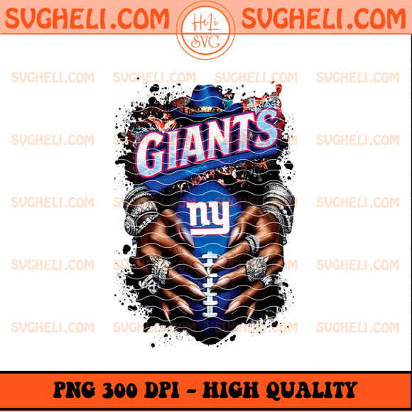 New York Giants NFL Hand Nail Finger Png