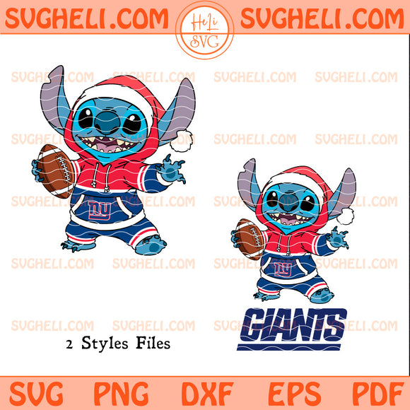 New York Giants Stitch Football Christmas Svg