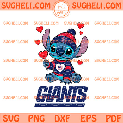 New York Giants Stitch Valentine Football Svg Giants Svg