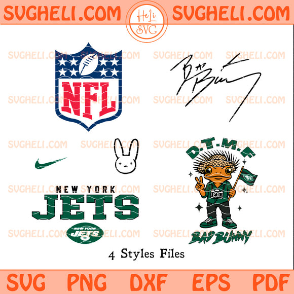 New York Jets NFL Bad Bunny Svg New York Jets Svg