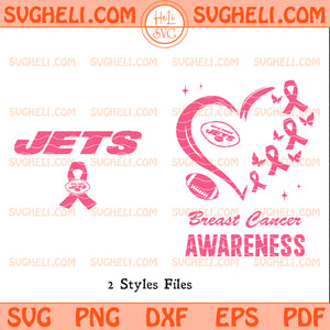 New York Jets October Breast Cancer Awareness Svg