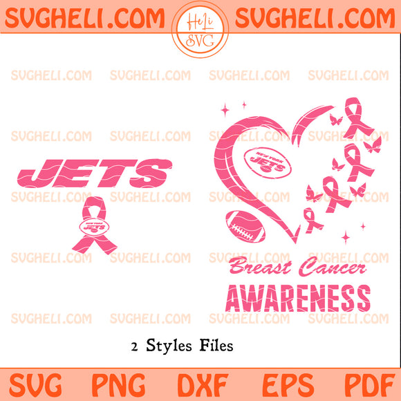 New York Jets October Breast Cancer Awareness Svg