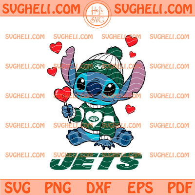 New York Jets Stitch Valentine Football Svg Jets Svg