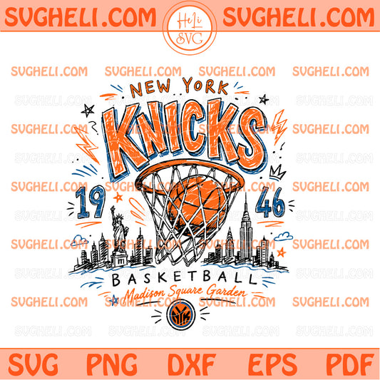 New York Knicks Basketball Svg Retro NY Knicks Fan Svg