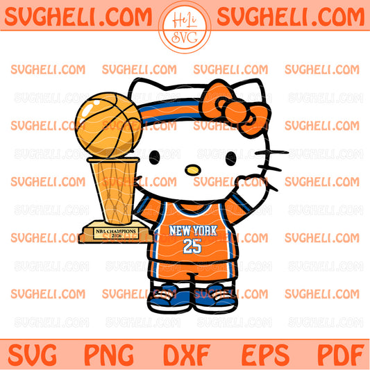 New York Knicks Hello Kitty NBA Cup Champions 2026 Svg
