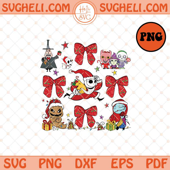 Nightmare Christmas Couple Png Cartoon Horror Character Png Sublimation Files