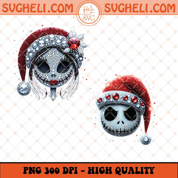 Nightmare Movie Character Png Jack and Sally Christmas Png Sublimation Files