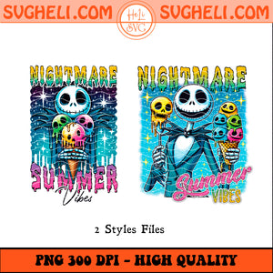Nightmare Summer Vibes Png Summer Halloween Png Sublimation Design