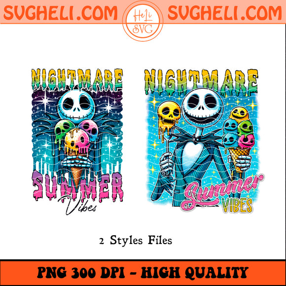 Nightmare Summer Vibes Png Summer Halloween Png Sublimation Design