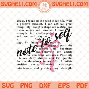 Note To Self Words Svg Self Love Coquette Bow Svg Png Dxf Eps Files