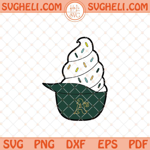 Oakland Athletics Ice Cream Hat Svg Oakland Ice Cream Hat Svg Png Dxf Eps Files