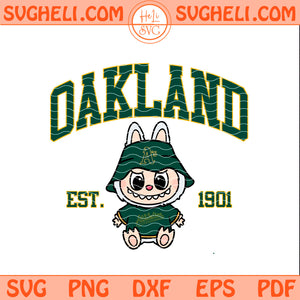 Oakland Athletics Labubu Baseball Svg Labubu MLB Svg Png Dxf Eps Pdf Files
