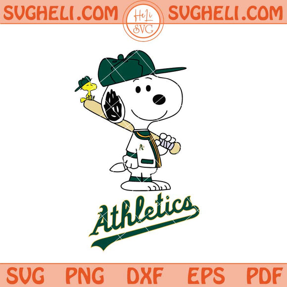 Oakland Athletics Snoopy Baseball Svg Athletics MLB Svg Png Dxf Eps Files