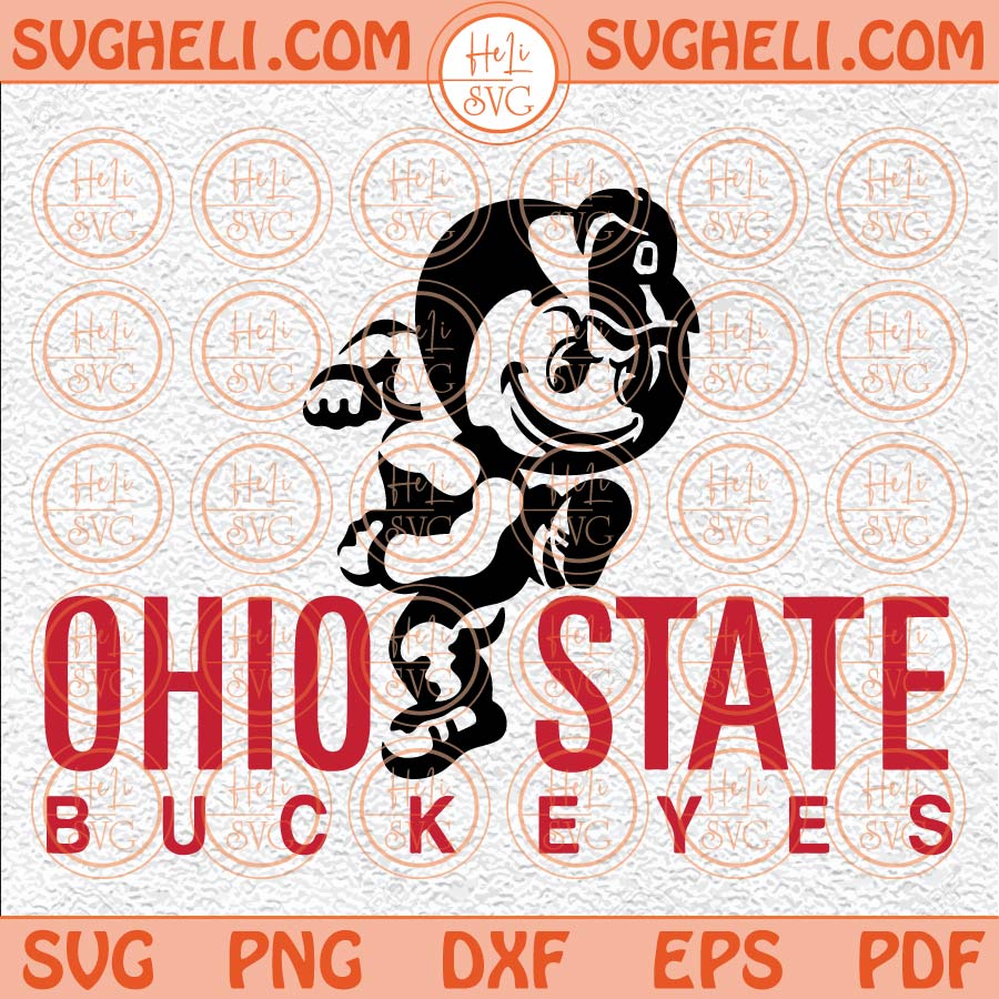 Ohio Scrapbooking Svg Brutus With State Svg Buckeyes Football Svg