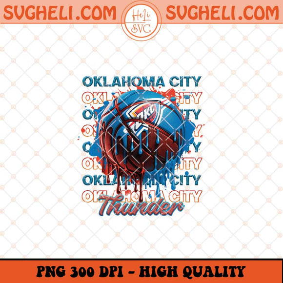 Oklahoma City Thunder Basketball Png NBA Basketball Png Sublimation Files