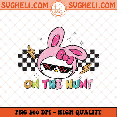 On the Hunt Easter Hello Kitty Easter Png Kitty Easter Png Sublimation Files